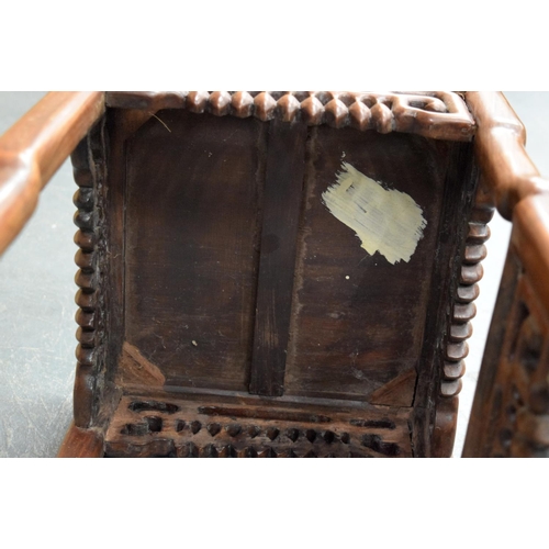 515 - A LARGE 19TH CENTURY CHINESE HARDWOOD DOUBLE STEPPED ALTAR TABLE Qing. 90 cm x 72 cm.