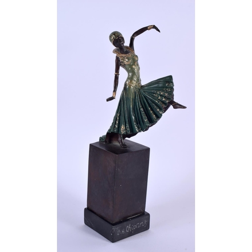 582 - After Demetre Chiparus (20th Century) Cold painted bronze, Dancer. 22 cm high.