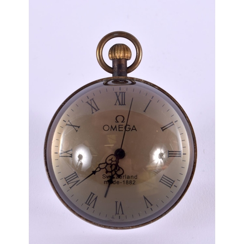 589 - A BALL WATCH CLOCK. 5.5 cm wide.