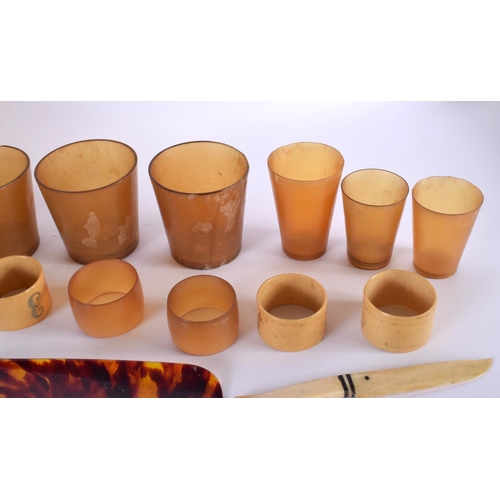 665 - OLD HUNTING HORN BEAKERS etc. (qty)