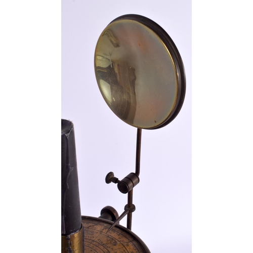 696 - AN UNUSUAL 19TH CENTURY FRENCH J L & CIE CAST IRON SPINNING GLOBE INSTRUMENT upon a stepped base. 52... 