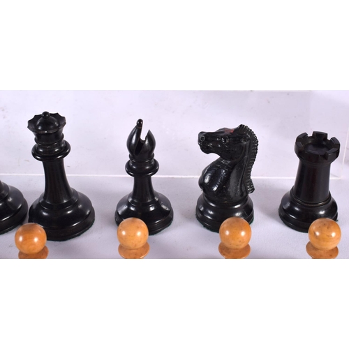 707 - AN ANTIQUE JAQUES & SON CHESS SET. Largest 7.75 cm high. (qty)