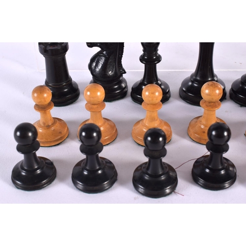 707 - AN ANTIQUE JAQUES & SON CHESS SET. Largest 7.75 cm high. (qty)