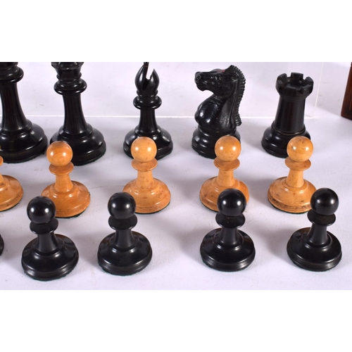 707 - AN ANTIQUE JAQUES & SON CHESS SET. Largest 7.75 cm high. (qty)