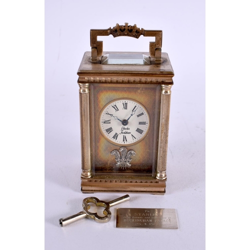 746 - A BOXED LIMITED EDITION CHARLES FRODSHAM SILVER CARRIAGE CLOCK No 447 of 1000. 495 grams. London 198... 