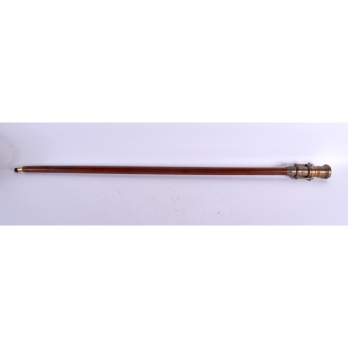 808 - A COMPASS WALKING CANE. 90 cm long.