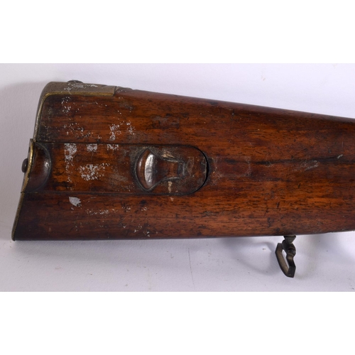 816 - AN ANTIQUE FISCHER SHOTGUN, together with 2 others.  Largest 123 cm long.(3)