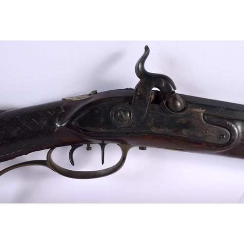 816 - AN ANTIQUE FISCHER SHOTGUN, together with 2 others.  Largest 123 cm long.(3)