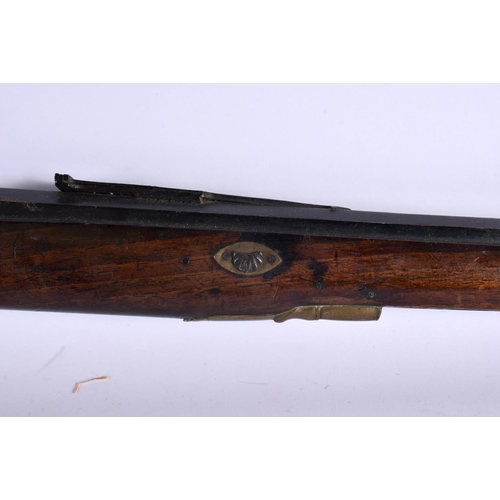 816 - AN ANTIQUE FISCHER SHOTGUN, together with 2 others.  Largest 123 cm long.(3)