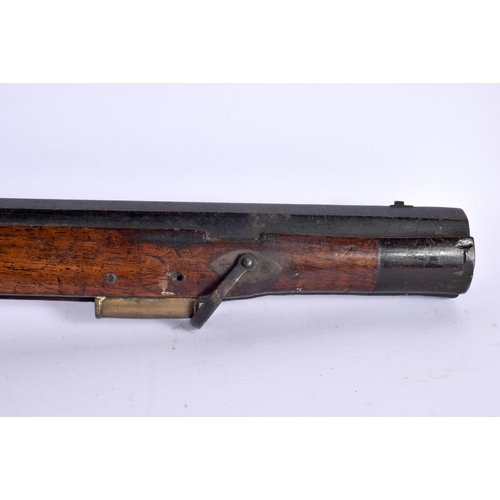 816 - AN ANTIQUE FISCHER SHOTGUN, together with 2 others.  Largest 123 cm long.(3)