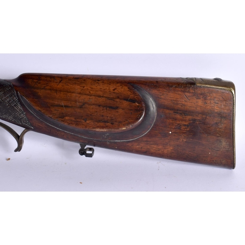 816 - AN ANTIQUE FISCHER SHOTGUN, together with 2 others.  Largest 123 cm long.(3)