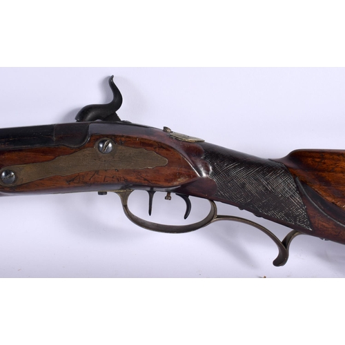 816 - AN ANTIQUE FISCHER SHOTGUN, together with 2 others.  Largest 123 cm long.(3)