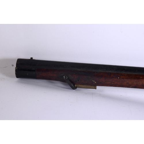 816 - AN ANTIQUE FISCHER SHOTGUN, together with 2 others.  Largest 123 cm long.(3)