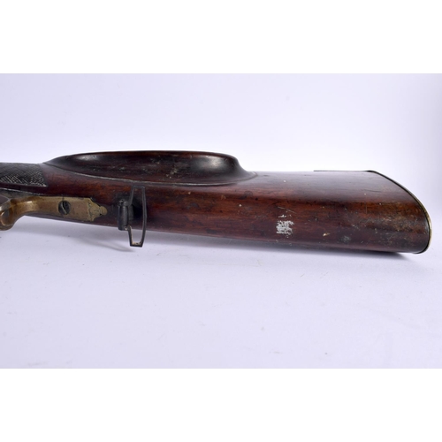 816 - AN ANTIQUE FISCHER SHOTGUN, together with 2 others.  Largest 123 cm long.(3)