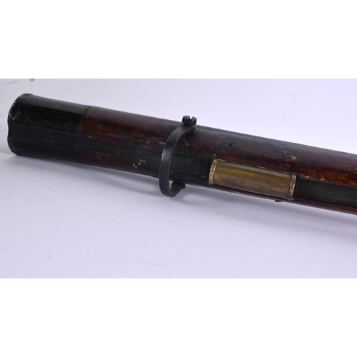 816 - AN ANTIQUE FISCHER SHOTGUN, together with 2 others.  Largest 123 cm long.(3)