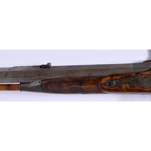 816 - AN ANTIQUE FISCHER SHOTGUN, together with 2 others.  Largest 123 cm long.(3)