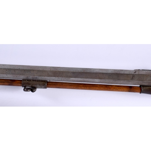 816 - AN ANTIQUE FISCHER SHOTGUN, together with 2 others.  Largest 123 cm long.(3)