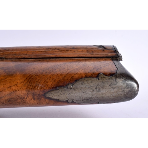 816 - AN ANTIQUE FISCHER SHOTGUN, together with 2 others.  Largest 123 cm long.(3)