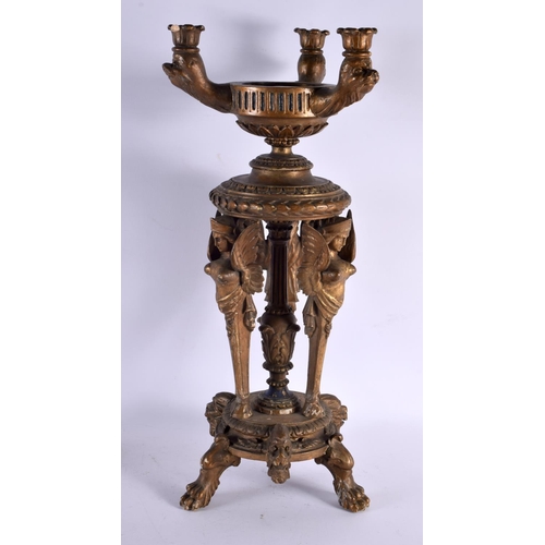 821 - A LARGE ANTIQUE GILTWOOD STAND. 57 cm x 22 cm.