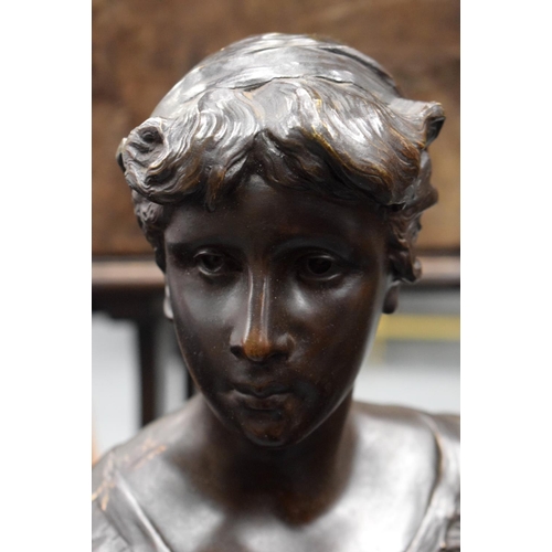 830 - French School (19th Century) Monumental Bronze, Standing Figure. 95 cm x 30 cm.