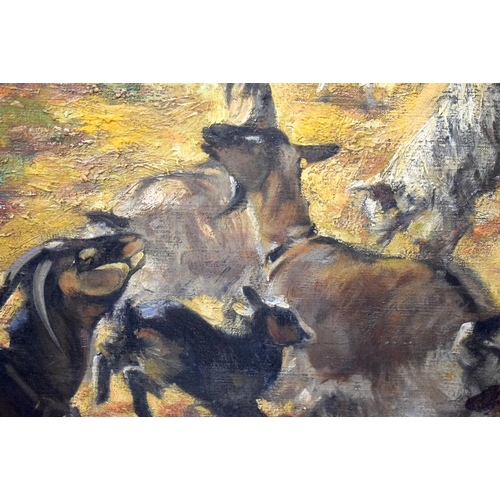 844 - Carlton Moore Park (1877-1956) Oil on canvas, Children herding the sheep. 190 cm x 128 cm. Provenanc... 