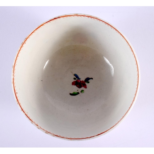 176 - 18th century bowl painted with the Harvest Bug or Astley pattern.  6.5cm high