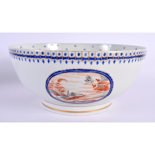 25 - A LARGE 19TH CENTURY FRENCH SAMSONS OF PARIS PORCELAIN BOWL painted in the Qianlong style. 24 cm x 1... 