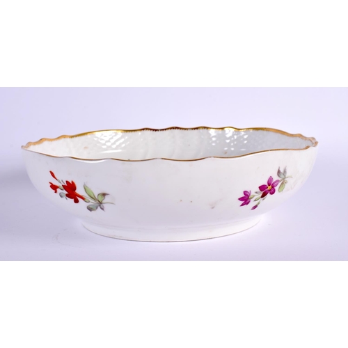 26 - AN 18TH CENTURY DANISH COPENHAGEN PORCELAIN BOWL painted with flowers. 19 cm wide.