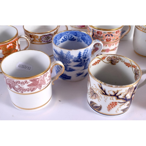 290 - 18th century English porcelain coffee cans from various factories including Worcester, Spode, New Ha... 