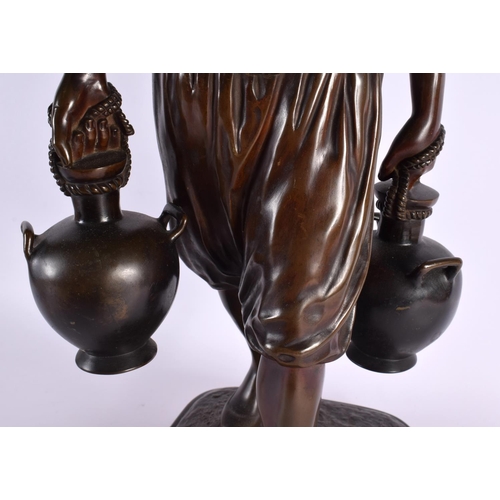 358 - French School (19th Century) Bronze, Water Carrier. 68 cm x 15 cm.