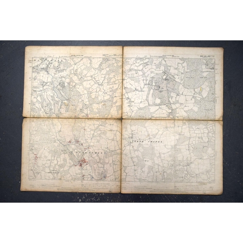 369 - THREE 19TH CENTURY FOLDING MAPS OF SUSSEX. Each 100 cm x 75 cm. (3)