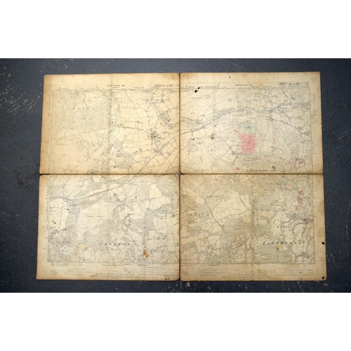 369 - THREE 19TH CENTURY FOLDING MAPS OF SUSSEX. Each 100 cm x 75 cm. (3)