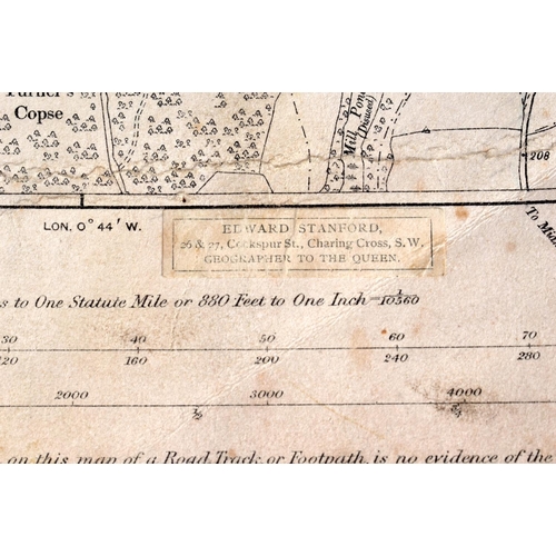 369 - THREE 19TH CENTURY FOLDING MAPS OF SUSSEX. Each 100 cm x 75 cm. (3)