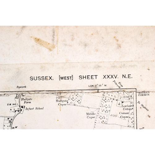 369 - THREE 19TH CENTURY FOLDING MAPS OF SUSSEX. Each 100 cm x 75 cm. (3)