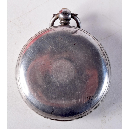 1039 - AN ANTIQUE SILVER POCKET WATCH. London 1866. 98 grams. 4.75 cm wide.