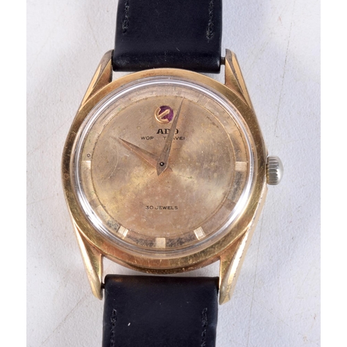 1057 - A VINTAGE ADO WRISTWATCH. 3.5 cm wide inc crown.