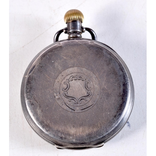 1063 - A SILVER WALTHAM POCKET WATCH. Birmingham 1925. 106 grams. 5 cm wide.