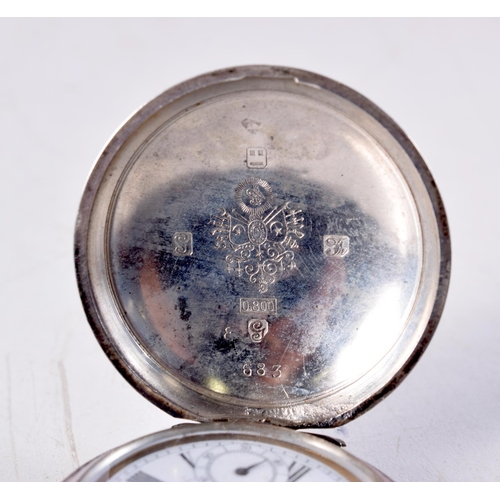 1088 - AN ANTIQUE SILVER POCKET WATCH. 58.7 grams. 4.25 cm diameter.