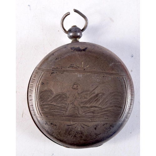 1250 - TWO POCKET WATCHES. 5.25 cm wide. (2)