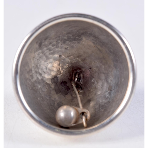 1258 - A SILVER BELL. 25.8 grams. 6.75 cm x 4 cm.