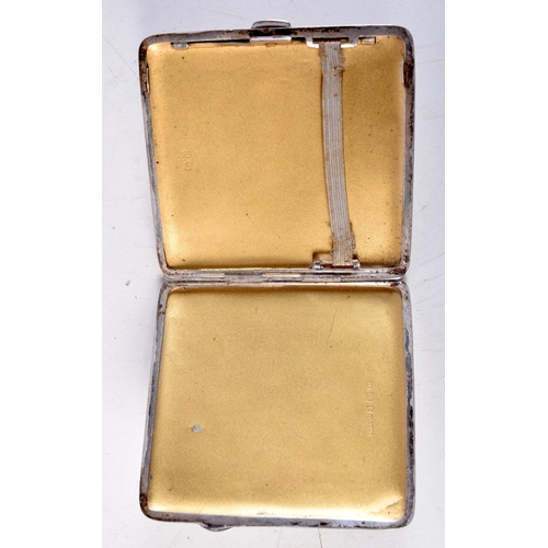 1278 - AN ART DECO SILVER EROTIC CIGARETTE CASE. Birmingham 1936. 111 grams. 8.5 cm x 8 cm.