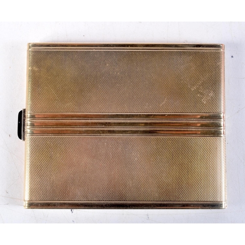 1279 - AN ART DECO SILVER GILT CIGARETTE CASE. 135 grams. 9.5 cm x 8 cm.