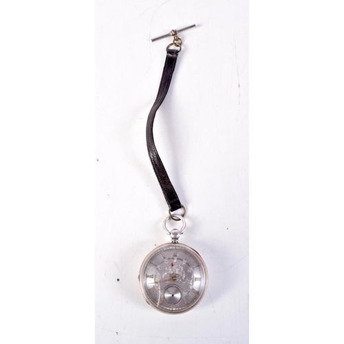 1352 - AN ANTIQUE SILVER POCKET WATCH. 118 grams. London 1863. 5 cm wide.