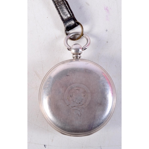 1352 - AN ANTIQUE SILVER POCKET WATCH. 118 grams. London 1863. 5 cm wide.