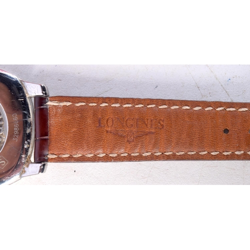 1362 - A LONGINES WRISTWATCH. 3.75 cm wide inc crown.