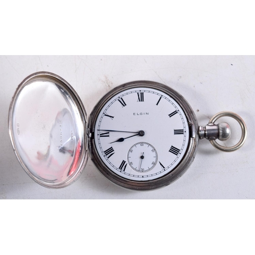 1364 - AN ANTIQUE SILVER POCKET WATCH. 101 grams. 5 cm wide.