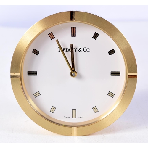 1381 - A TIFFANY & CO CLOCK. 8 cm wide.