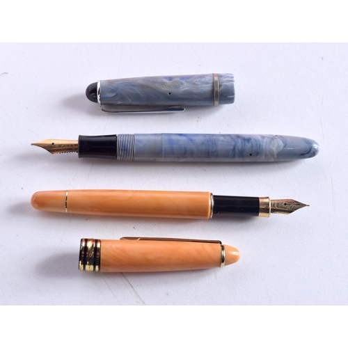 1462 - TWO PENS. 13.5 cm long. (2)