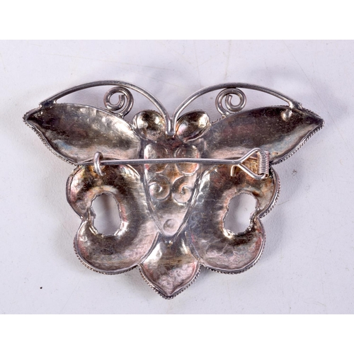 1506 - AN ANTIQUE SILVER INSECT BROOCH. 14 grams. 7 cm x 5 cm.