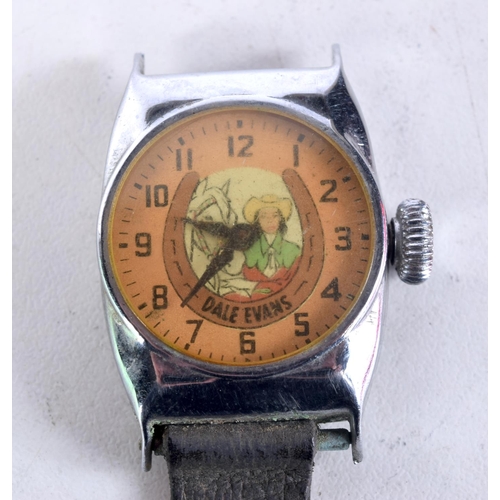 1624 - A NOVELTY DALE EVANS WRISTWATCH. 2.75 cm wide inc crown.